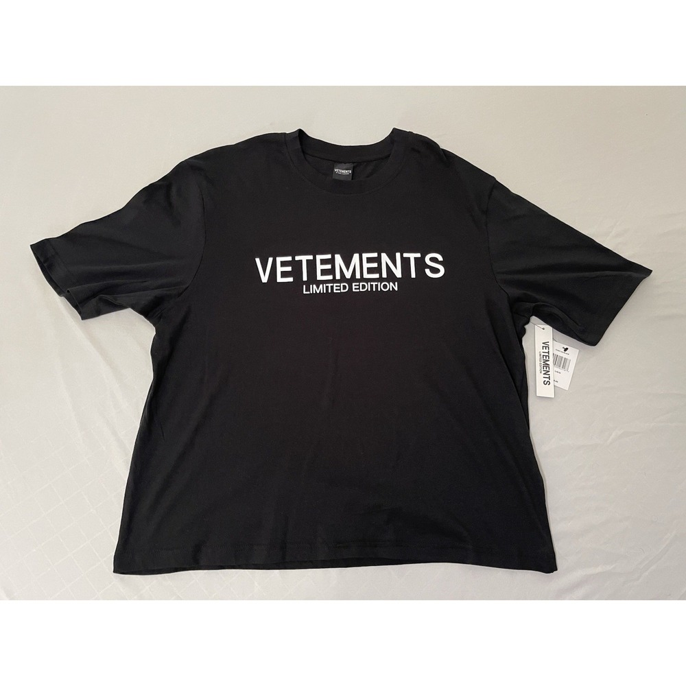 Vetements Men's BLACK T-Shirt LIMITED EDITION‎ By Drill Clothing M